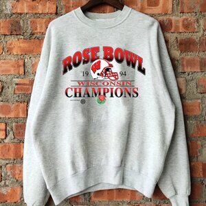 Vintage 1994 Wisconsin Badgers Rose Bowl Sweatshirt Wisconsin Badgers Shirts